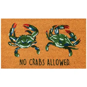 Liora Manne Natura No Crabs Allowed Mat Natural24" x 36"