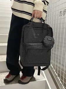 Women's Solid Color Large Capacity Backpack, Fashionable Zipper Backpack, Casual Versatile Student School Bag, Commuting Travel Bag, Casual Lightweight Backpack