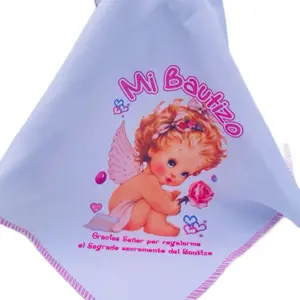 12pcs Clean Durable Baptism Favor Tableware Napkins - 10x10in 100% Polyester Reusable Cloth Napkins for Baptism Celebrations