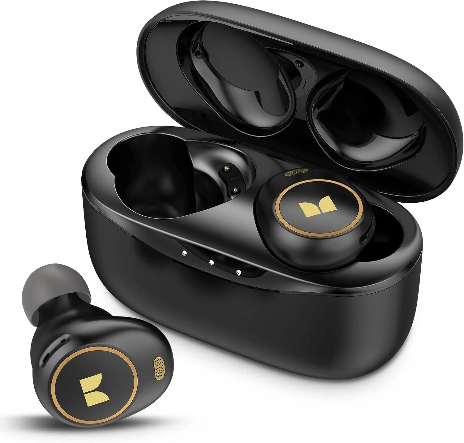 Monster Compact ANC Wireless Earbuds, Active Noise Cancelling In-Ear TWS Headphones with Deep Bass, Touch Control, 30H Playtime, Portable Mini Charging Case for Travel Office Commute