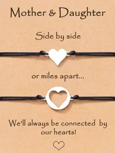 Valentine's Day gift, mother-daughter bracelet jewelry for daughters, children, and mothers; birthday gift, matching heart bracelets for mothers and daughters, Heart Shaped Bracelet