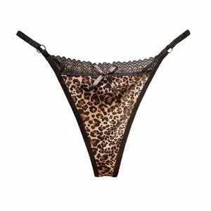 FyneButts Women's Sexy Leopard Print Tiny Thong-Cut Panties, Comfortable Women's Underwear
