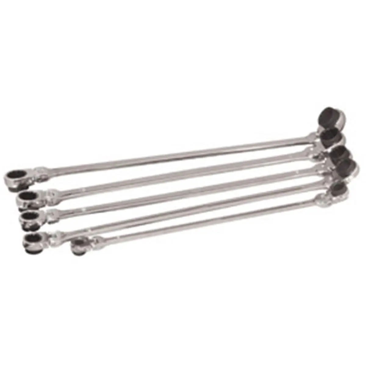 212 MAIN XL Ratchet Combination Wrenches Set - 5-Piece, Chrome Steel Construction, High-Polished Offset Gear Hand Tool (Model 99650)