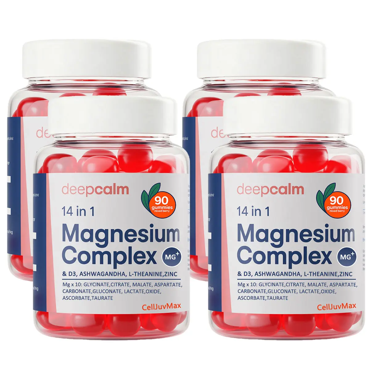 Daily Stress Relief & Immune Support Gummies | 14-in-1 Formula with Magnesium, Ashwagandha, L-Theanine, Vitamin D3, Zinc | Dietary Supplement