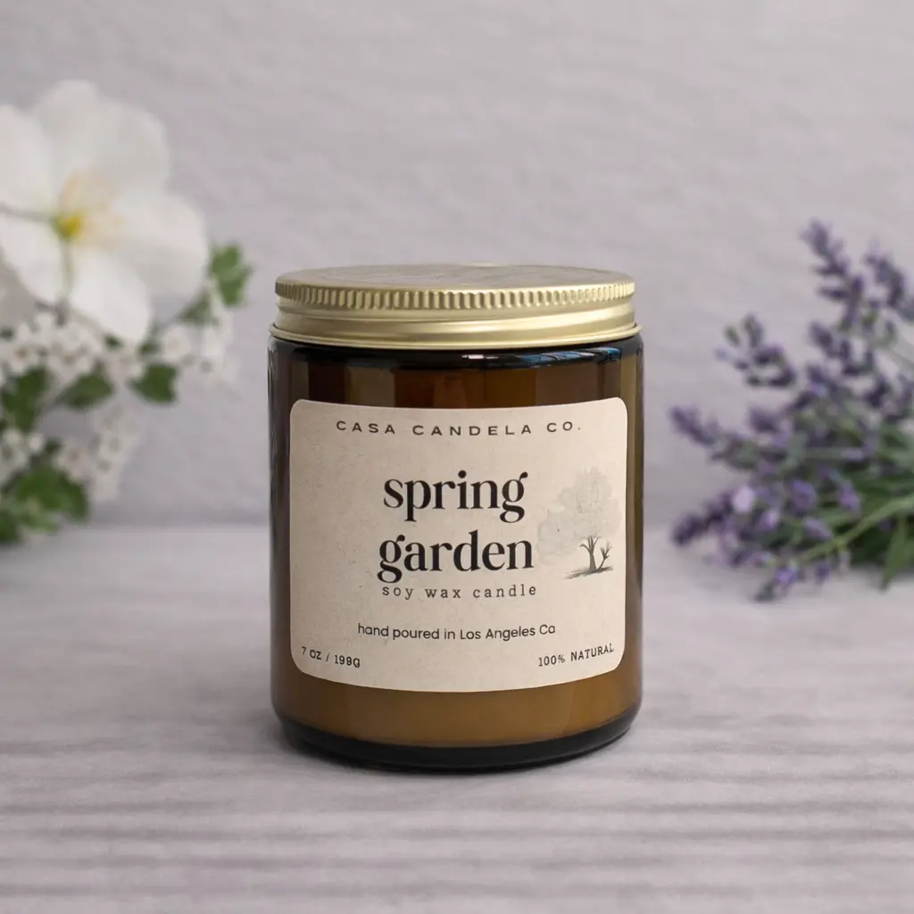 Spring Garden Scented Soy Candle | Hand-Poured