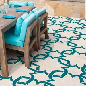 TULIP- Reusable Floor Painting Stencil- Large Concrete Paint Stencil- Geometric Pattern For Painting Floor And Walls- Stencils For Painting