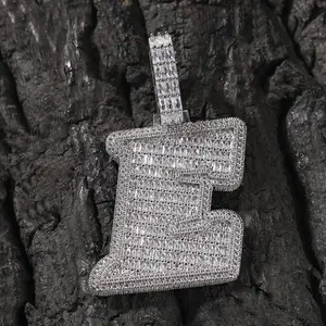 [ICE HUE] 18K Gold Vacuum Plated Copper 5A+ Sri Lanka Zircon English Alphabet 26-Letter Pendant with 24MM Stainless Steel Jewelry Necklace, Miami-Italy-Mexico & Micro Inspired, for Women Luxury Daily/Casual Wear Gift