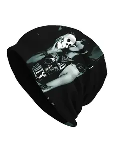 1PC Hat Rhea Ripley Skull Wrestling Fashion Caps For Men Women Skullies Beanies Ski Caps Soft Bonnet Hats Graphic Hat