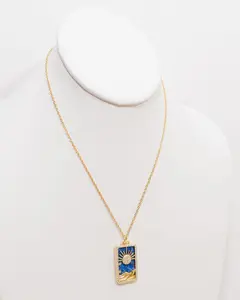Sun & Wave Blue Lapis Necklace