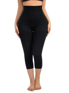 Women's High Waist Shapewear Leggings, Seamless Tummy Control Butt Lifting Capris Pants, Women's Summer Shapewear Bottoms, Womenswear, High Stretch Girdle