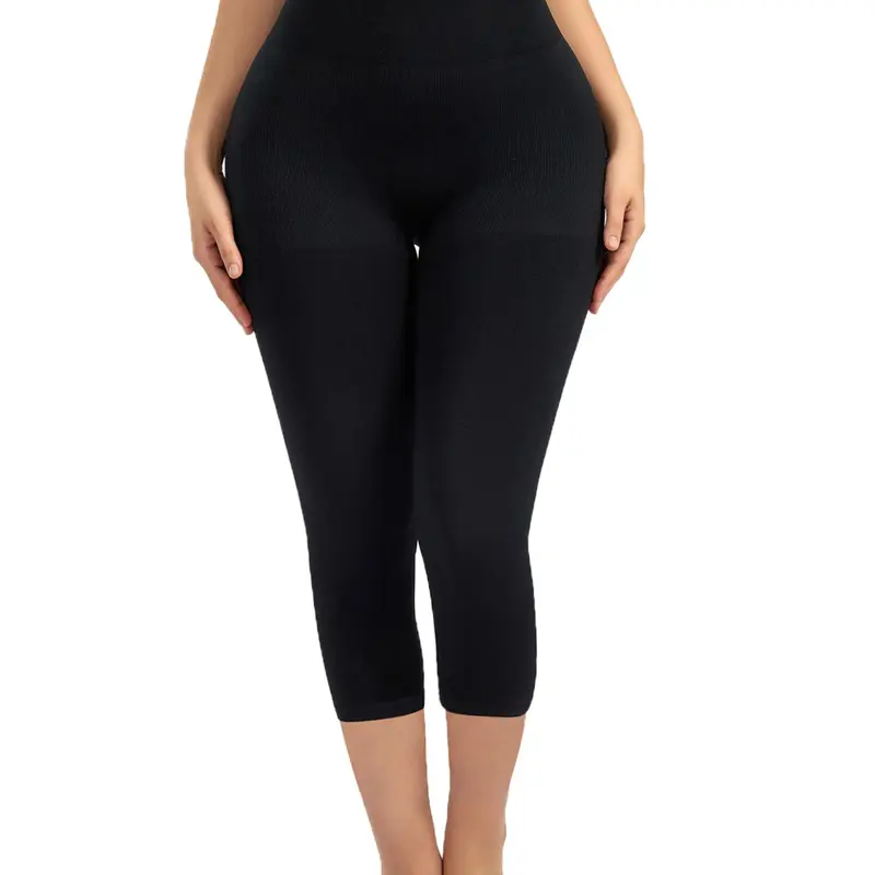 Women's High Waist Shapewear Leggings, Seamless Tummy Control Butt Lifting Capris Pants, Women's Summer Shapewear Bottoms, Womenswear, High Stretch Girdle, Body Shaping Underwear, High Waisted Shaping