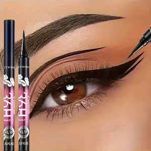 Liquid Eyeliner Pen with Ultra-Fine Tip - Long Lasting, Waterproof and Smudge-Proof Black Cosmetic for Precise Winged Liner