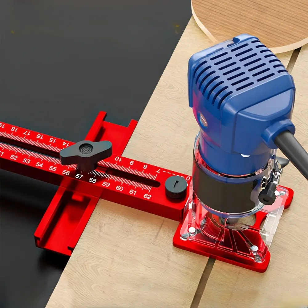 Heavy-Duty 3-in-1 Woodworking Milling Cutter Fixture - Expandable 3.54” to 24” Milling Diameter, Adjustable Slotting Positioning Tool with Precision Cutting & Slotting for DIY & Professional Woodworking (Circular Hole Milling)