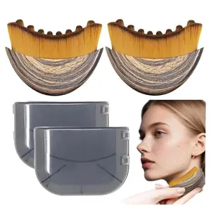(Buy one, get one free)Lymphatic Contour Face Brush for Jawline & Chin Sculpting – Dry Brushing Massager for Lymphatic Drainage & Facial Fatigue Relief, Ergonomically Designed to Fit The Skin Precisely beauty roller daily guasha massage Smooth