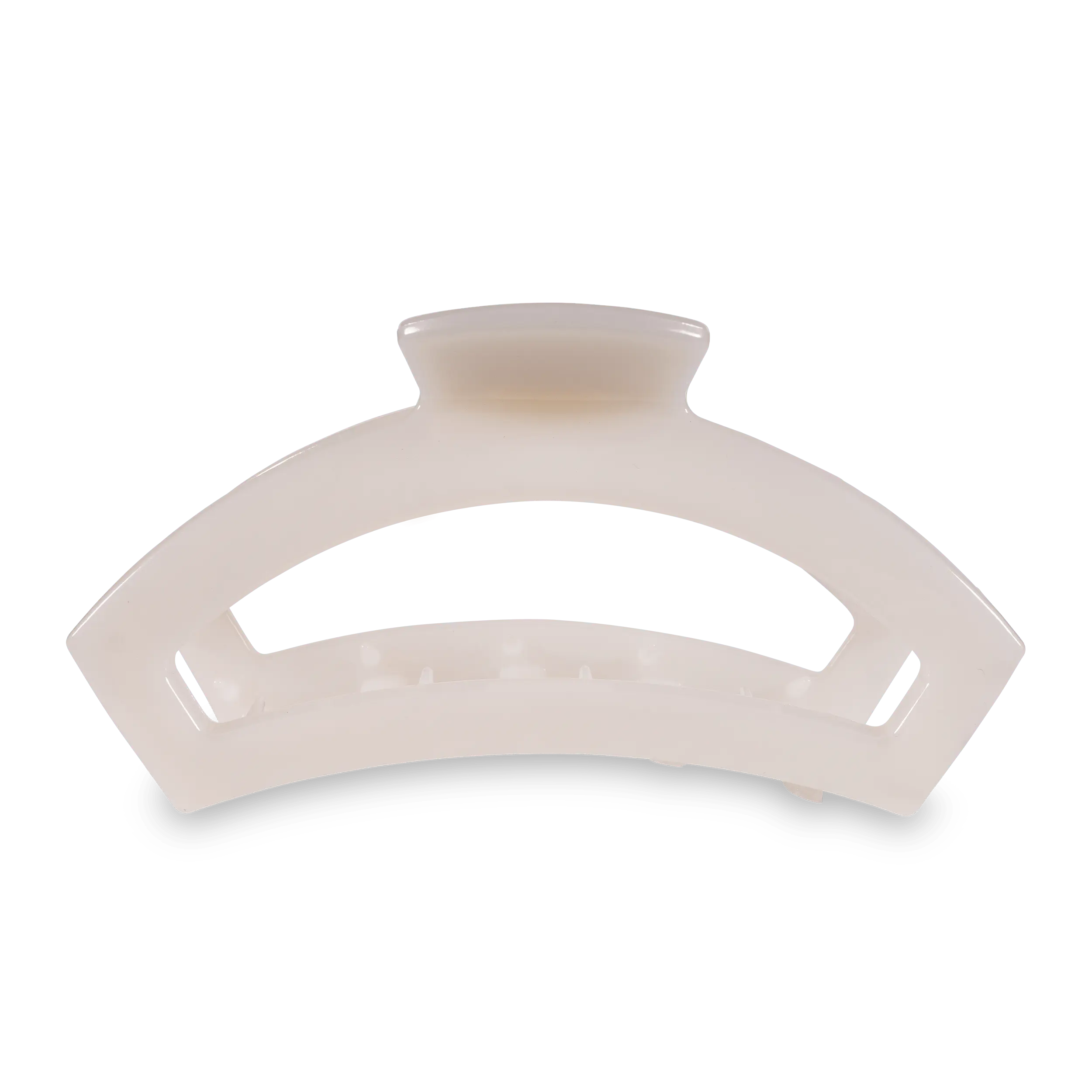 TELETIES - Coconut White - Large - Open Hair Claw Clip - Strong Grip