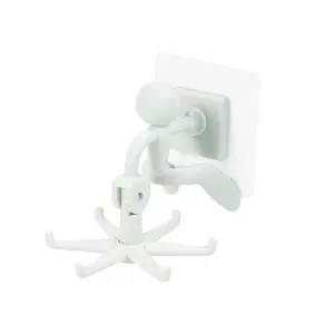 360 Degree Rotatable Wall Mounted Hook, 1 Count Multi-purpose Hook, Home Organizer for Kitchen Bathroom, Kitchen Accessories