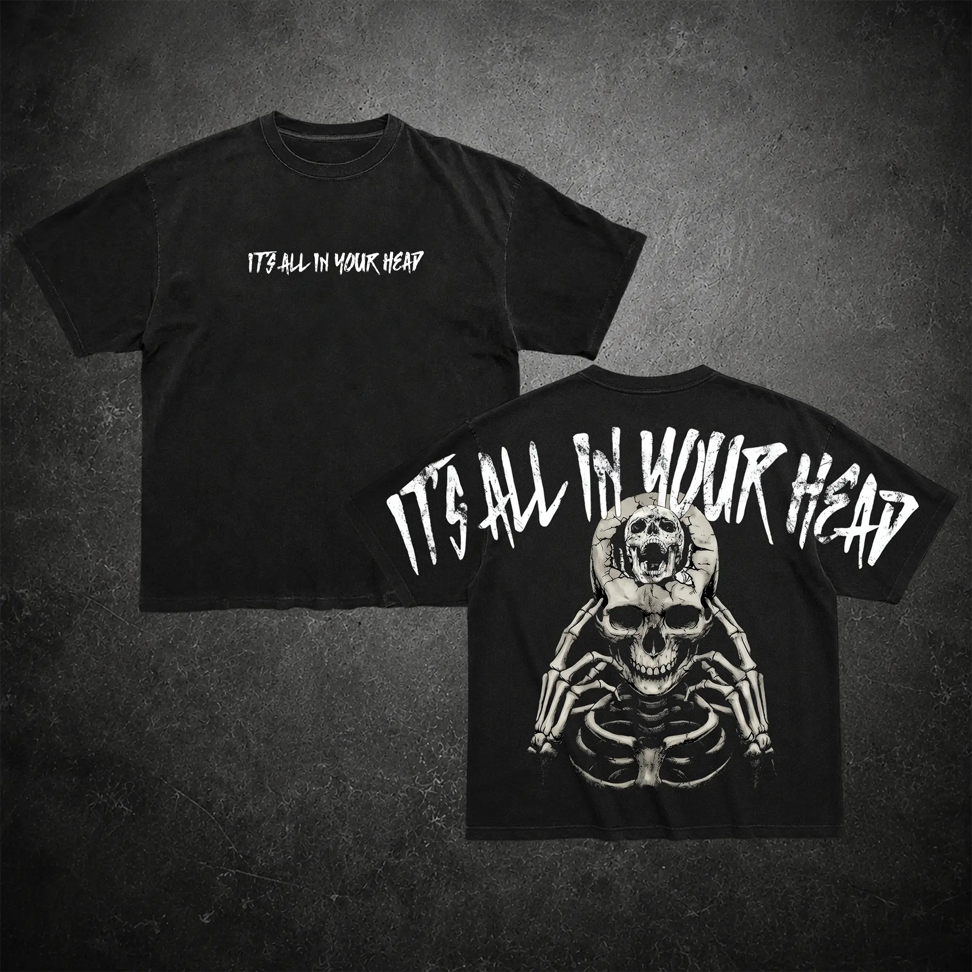 All In Your Head Gym T-shirt, Gym Apparel, Workout Wear, Training Men's Top, Aesthetic Shirt, Discipline, Strength, Focus