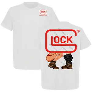 2025 Funny Glock Logo 2 Sided T-Shirt, Gift for Glock Fans, Unisex Short Sleeve Casual 100% Cotton, Tactical Gear, Made in USA