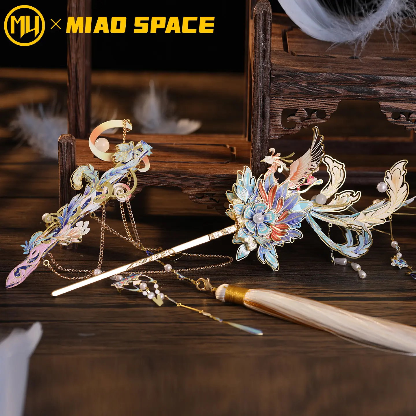 MU Qinghe Sword Hairpin 3D Metal Puzzle, Beginner-Friendly Manual DIY Educational Toy, Stress Reliever, Desktop Office Decoration, Halloween Gift for Girlfriend, Multicolor Collector's Edition