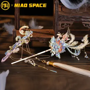 MU Qinghe Sword Hairpin 3D Three-Dimensional Metal Puzzle Handmade DIY Educational Mystery Toy Desktop Office Decoration Stress Relief Gift for Girlfriend Birthday Christmas Halloween Multicolor Collector's Edition