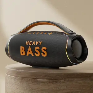Super-Large Size 48.1cm Wireless Speaker with Handle, High-Powered External Heavy Bass Soundbox, Toughened Acoustic Audio System for Backyard Parties Camping, Premium Electronic Gift for Adults