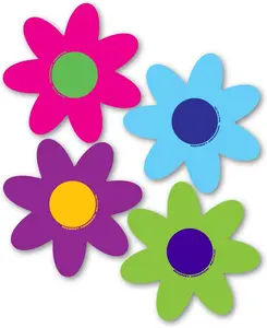 Magnet America Bright Flower Magnetic Set (4-Pack), 9.5in x 7.875in, for Vehicles and Refrigerators