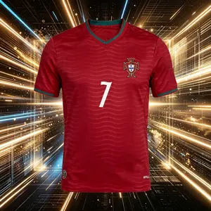 2026 Portugal Home And Away Red Green Black 7# Cristiano Ronaldo Short Sleeve Soccer Jersey Fans Version
