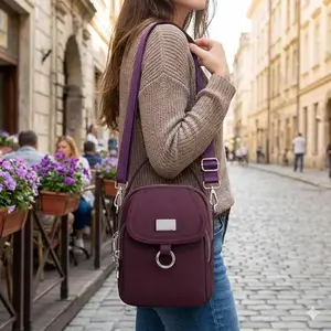 Waterproof Nylon Backpack with Adjustable Padded Straps & Anti-Scratch Storage. Ideal for Daily Commute, Shopping & Outdoor Activities. Durable Zippers for Smooth Access. Compact & Multipurpose Design.
