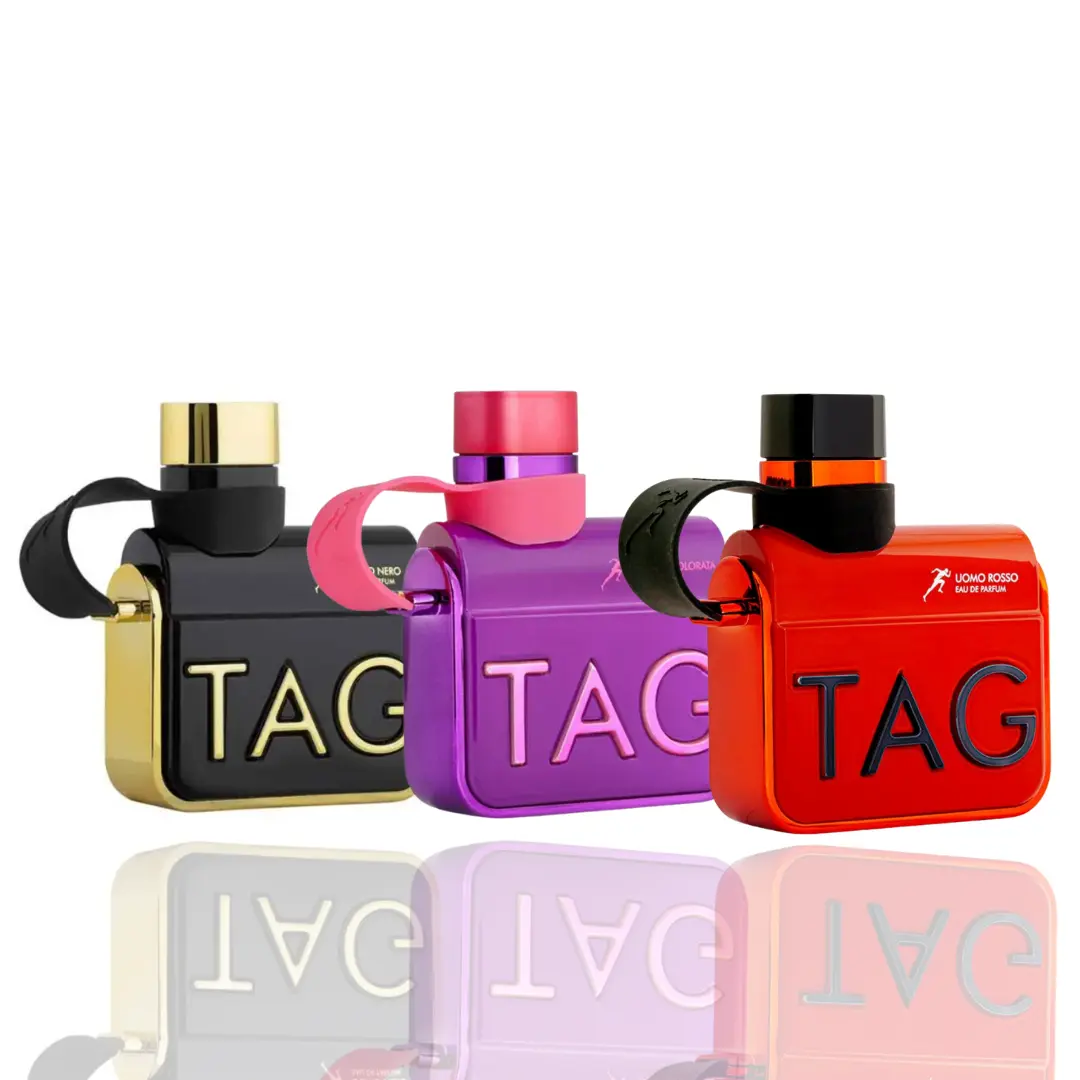 Armaf 185ml 3-Piece Fragrance Bundle Set - 3-Bottle Variety Pack with Uomo Rosso, Uomo Nero, Donna Colorata Scent Tags (Hazardous Item), Three Bottles