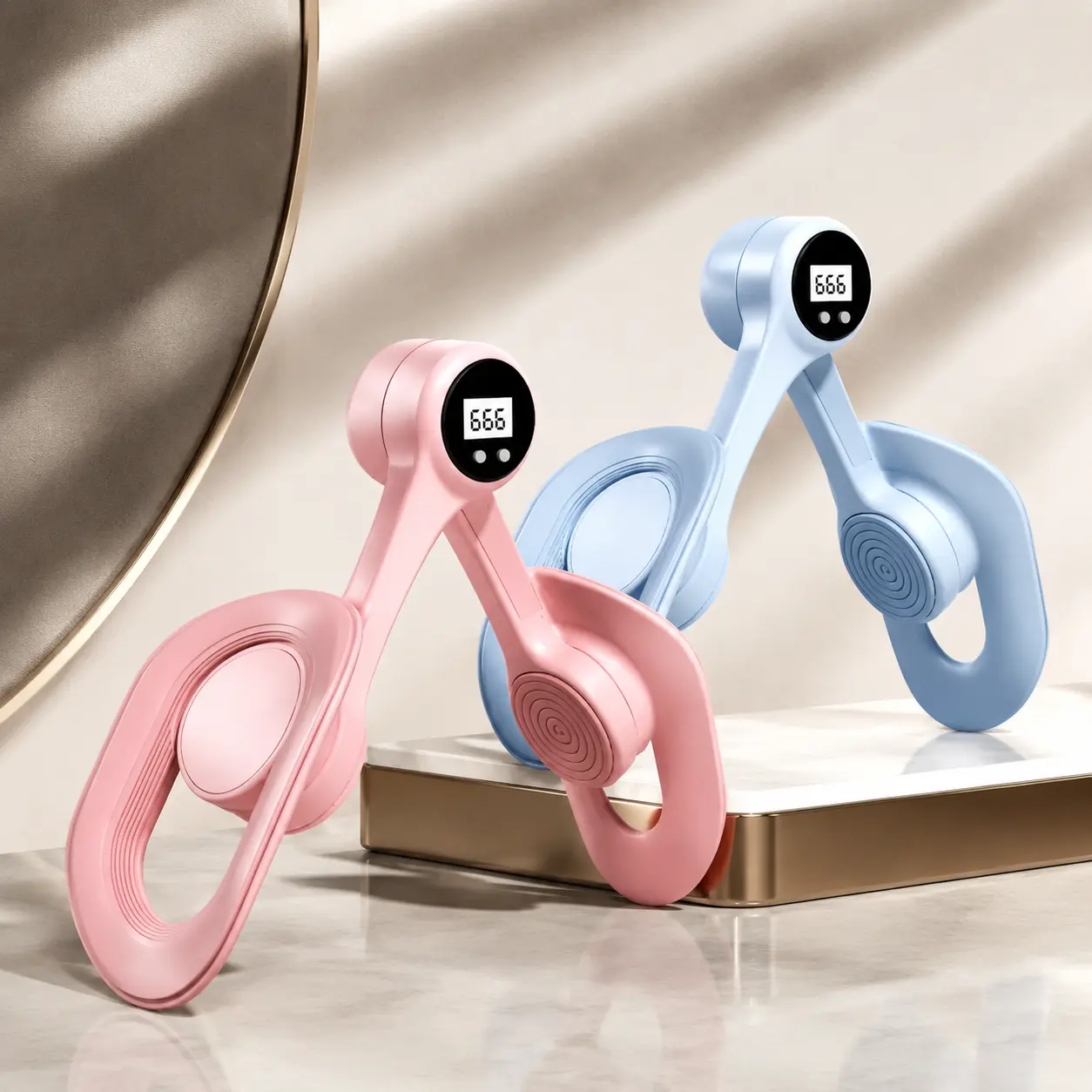 360° Rotating Thigh & Hip Master with Smart LCD Counter - 16 LBS Resistance Pelvic Floor Muscle Exerciser, Lightweight Inner Thigh Toner & Leg Workout Equipment