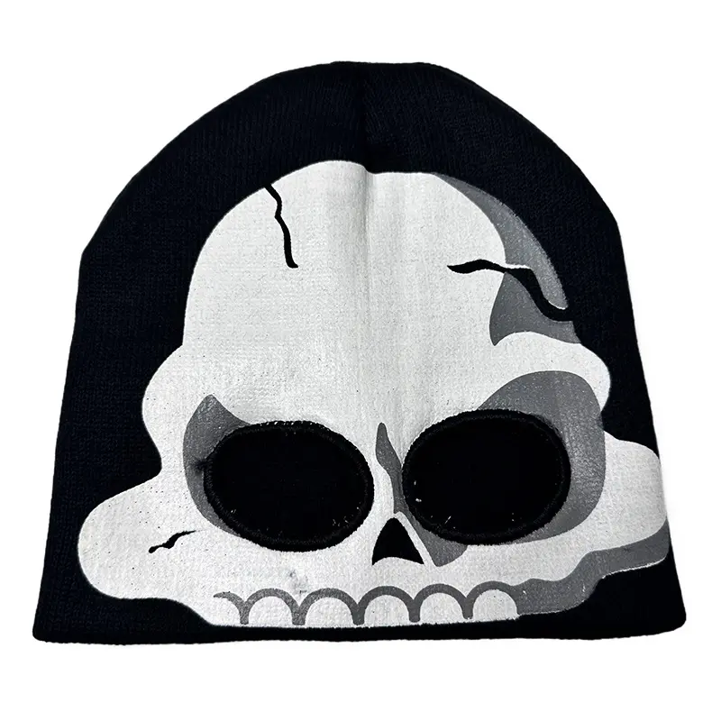 Jinhua Glow-in-the-Dark Skull Balaclava Reflective Halloween Face Mask & Thermal Neck Gaiter Windproof for Night Safety Spooky