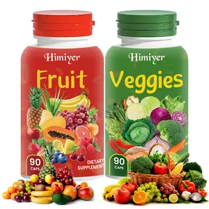 Complete Food  Nutrition Supplement  Capsules with  Natural Balance  Digestion  Concentrated extracts from Fruits & Veggies for Women, Men & Teens 90 Vegetable &Fruit  Portable  Vitamin Healthcare Dietary balance  Antioxidant Fitness Edible Organic food