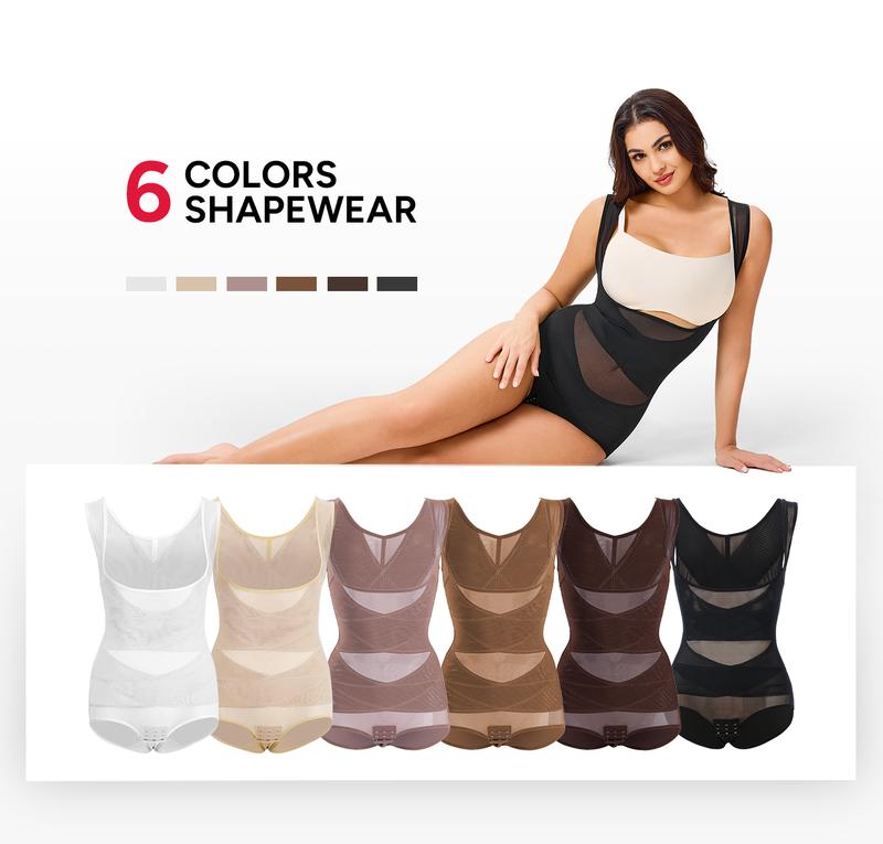 Nebility Butt-Lift Shapewear Bodysuit | Mesh Breathable, Invisible Tummy Control | Women’s Everyday Slimming Womenswear Spandex