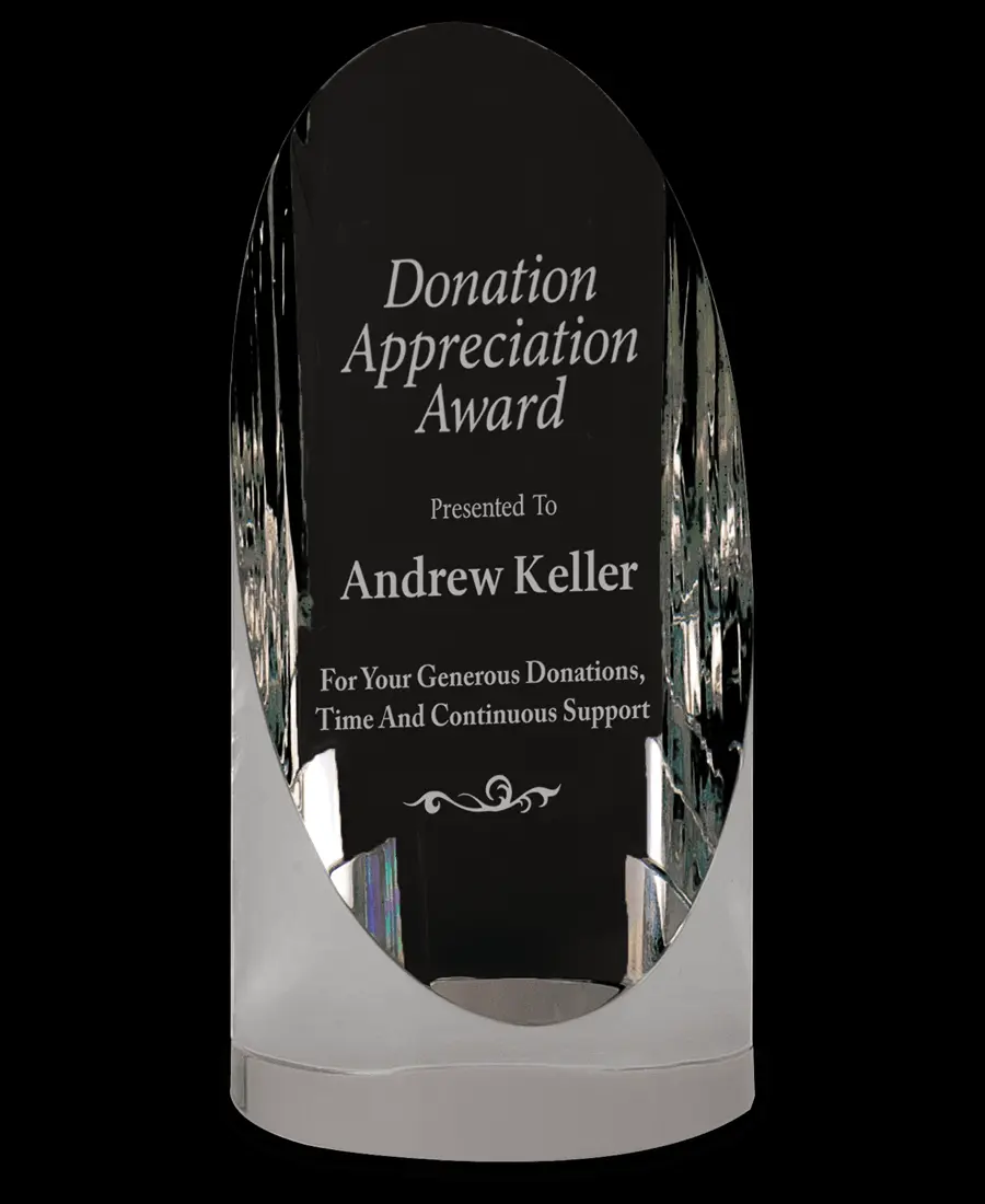 Custom Cylinder Crystal Award