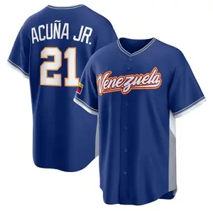 Ronald Acuña Jr. Royal Baseball Jersey,Venezuela 2026