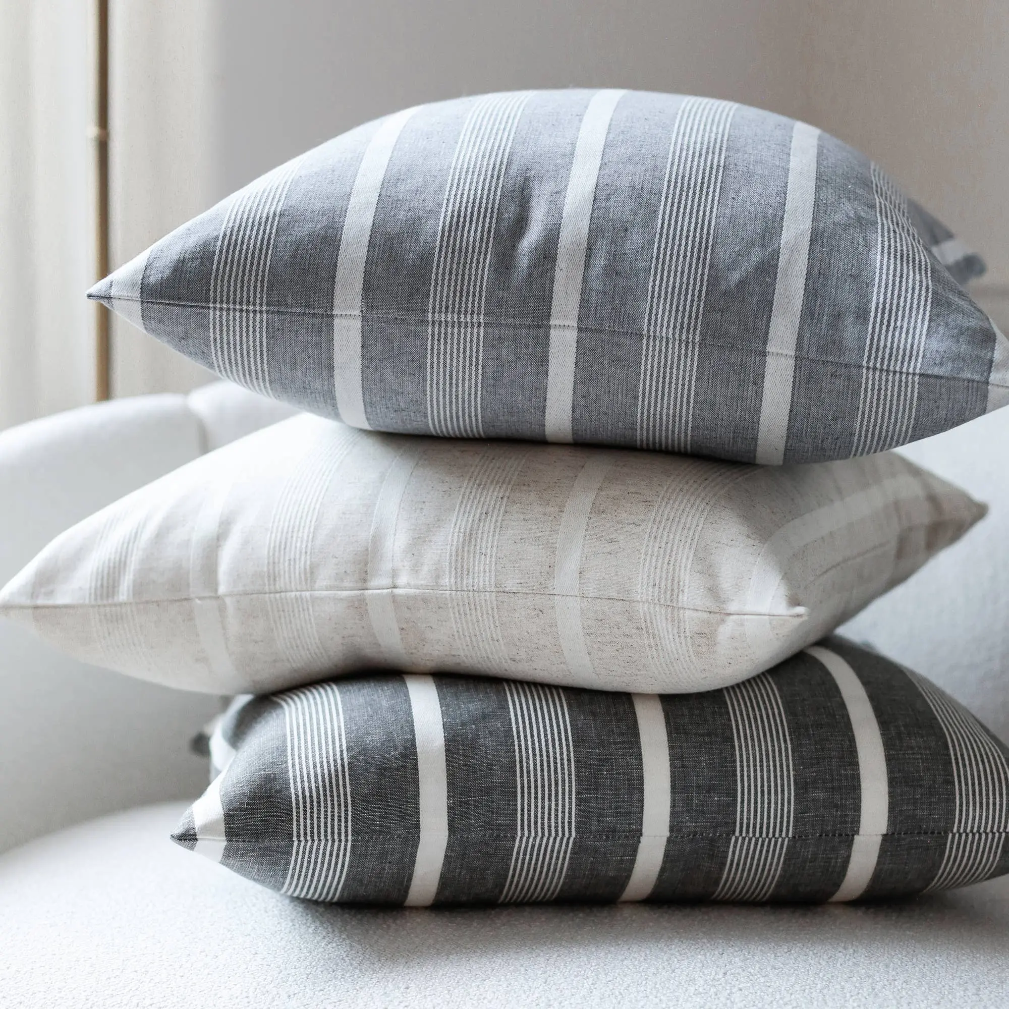 Addison Linen Stripe Pillow - 20x20