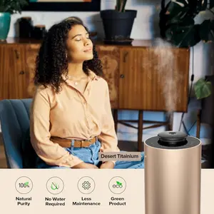 Airversa Waterless Essential Oil Diffuser for Home Aromatherapy with 3 Countdown Timer Settings & 3 Mist Levels for Car Room Studio Office ANX Premium Metal Black