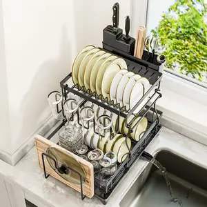 Bowl Rack Drain Rack Bowl Rack Plate Rack Storage Kitchen Shelf Multifunctional Dish Rack Household Chopsticks Cabinet Dishes