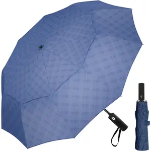 46/54/62 Inch Large Golf Umbrella, Windproof 10 Ribs Automatic Open/Close Oversize Double Canopy Vented Portable Folding Travel Umbrellas, UPF 50+ Sun & Rain Compact Umbrellas for Outdoor