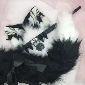 black ear necklace Halloween costume kawaii goth