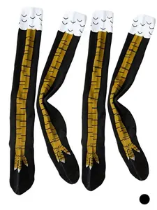 Two pairs of funny chicken leg socks for women, comfortable and snug fit, suitable for everyday wear, perfect for casual occasions, and a fun accessory for everyday use.