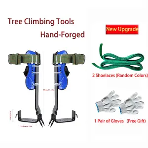 Professional Tree Climbing Spikes Kit – Adjustable Steel Tree Climbing Gear with Anti-Slip Straps for Arborist, Coconut Harvesting, Hunting, Fruit Picking (Includes Belt & Foot Shaft)