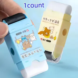 Random Color Portable Pencil Sharpener & Eraser, 1 Count Durable Abs Material Pencil Sharpener, Stationery Supplies for Students & Office, Affordable Pencil
