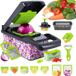 16-In-1 Vegetable Fruit Chopper Cutter Food Onion Veggie Dicer Slicer Kitchen