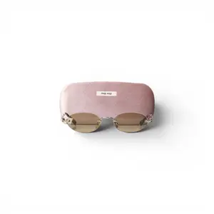 Pre-owned E26031832 Miu Miu Sunglasses Gold