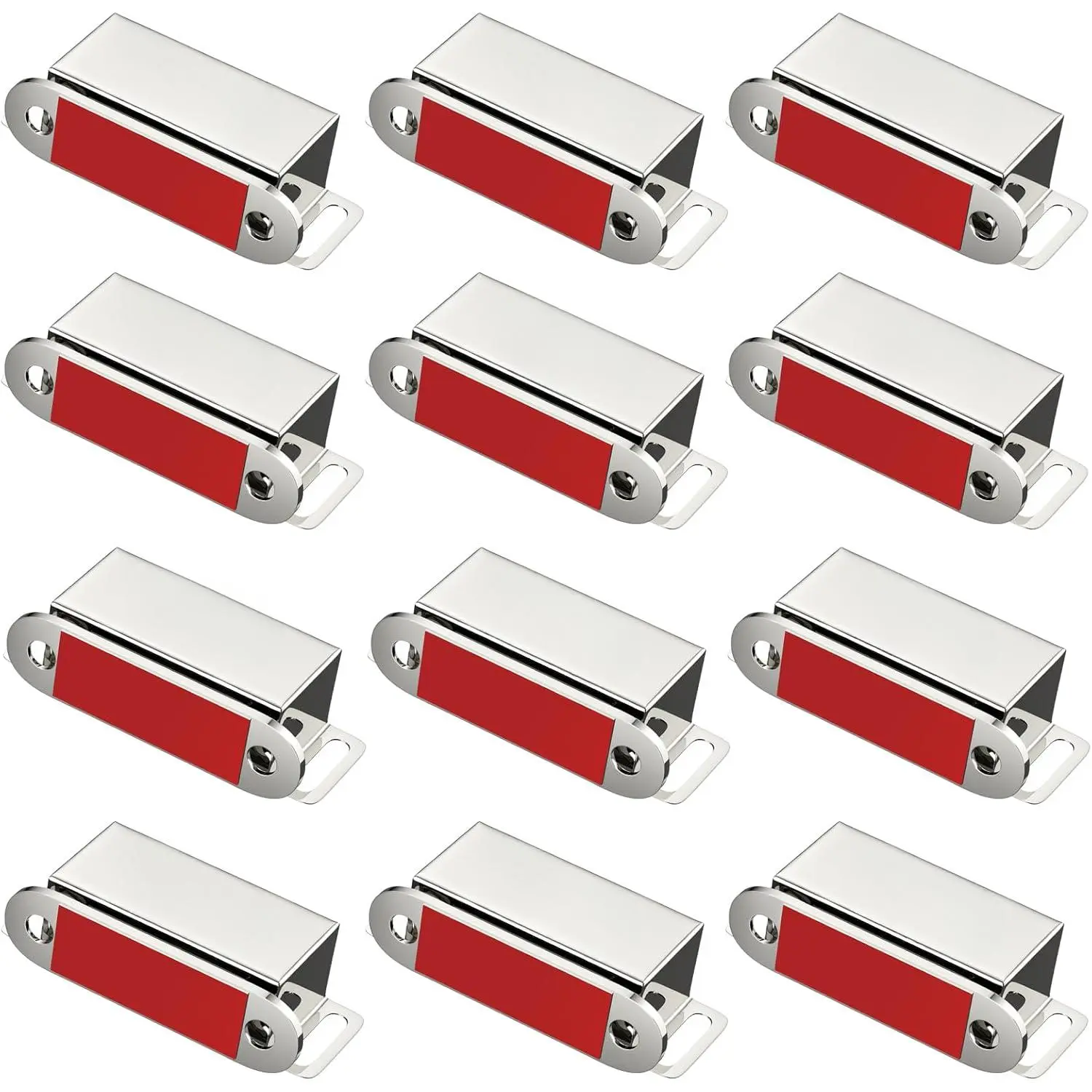 Cabinet Magnets 12 Pack Magnetic Door Catch Stainless Steel Kitchen Cabinet Magnetic Catch Drawer Magnet for Cabinet Door Cupboard Magnetic Closures for Cabinet Magnetic Latches Cabinet Closer