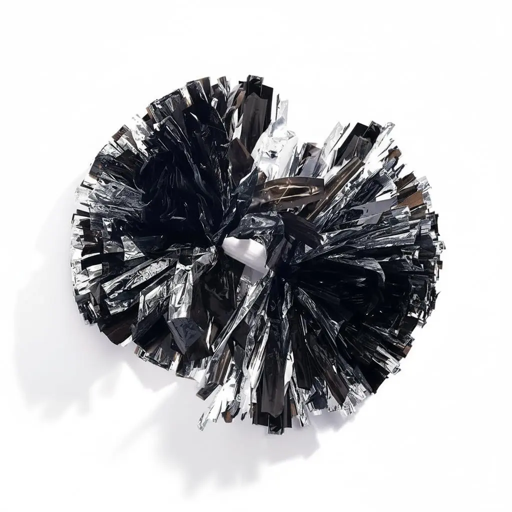 Metallic Black & Silver Foil