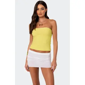 Edikted Women's Albina Textured Tube Top
