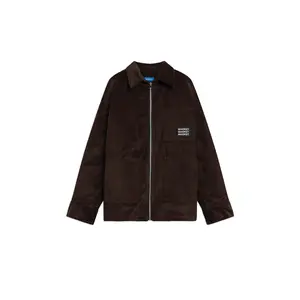 Velvet Zip Up Overshirt