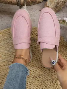 Women's New Wide Edition Summer Flat Rubber Loafers, Fashionable Comfort Casual Shoes, Ideal for Daily Wear and Outdoor Activities